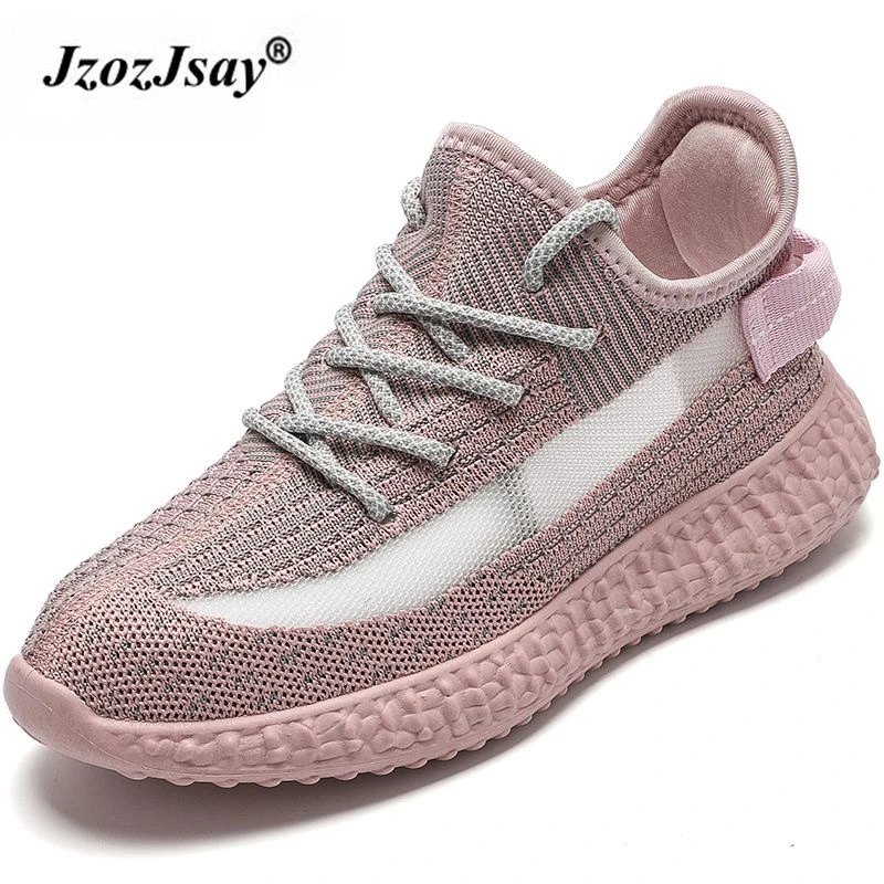 Кроссовки женские сетчатые Вулканизированная подошва без шнуровки розовые