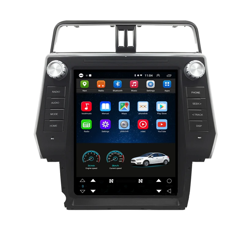 

Автомобильный радиоприемник 12,1 дюйма в стиле tesla на android, автомобильное стерео-устройство для Toyota Land Cruiser Prado 150, 2018-2020, навигация, GPS-видеоплее...