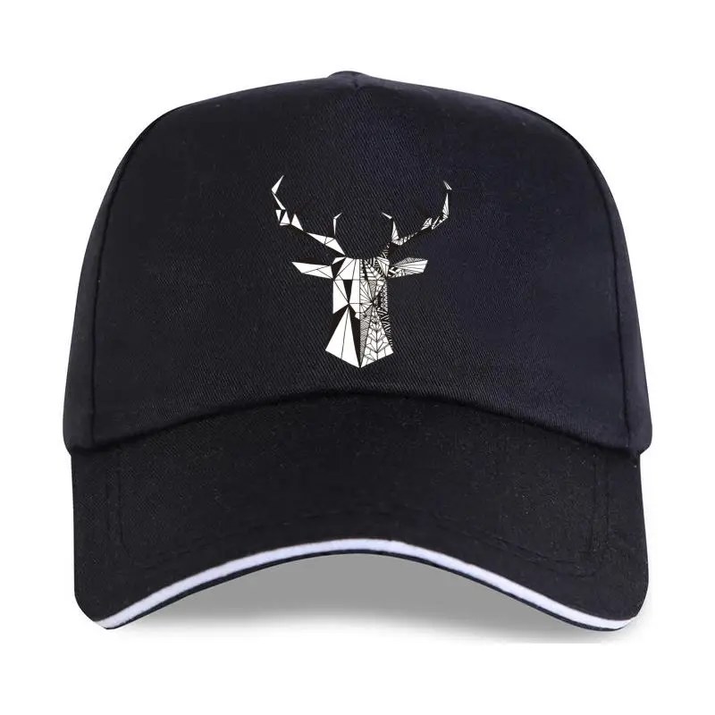 new cap hat Design Geometric Deer Baseball Cap Men High Street Fashion Geek Grey Tops Cotton Fabric Crewneck Casual Adult T