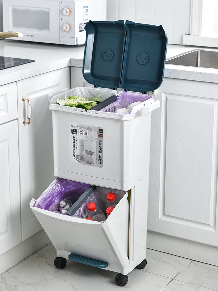 

Trash Can Kitchen Bathroom Trash Can Recycle Bin Bathroom Trash Can Cubo Basura Reciclaje Garbage Bags Waste Container BA60
