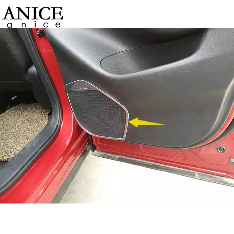 Подходит для Mazda CX-5 CX5 2013-2016 4 шт. хромированная крышка динамика двери звуковая