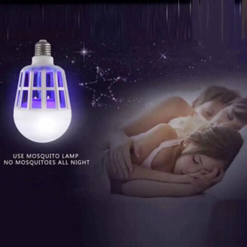 Лампа убийца комаров E27 Светодиодный светильник для дома ловушки насекомых