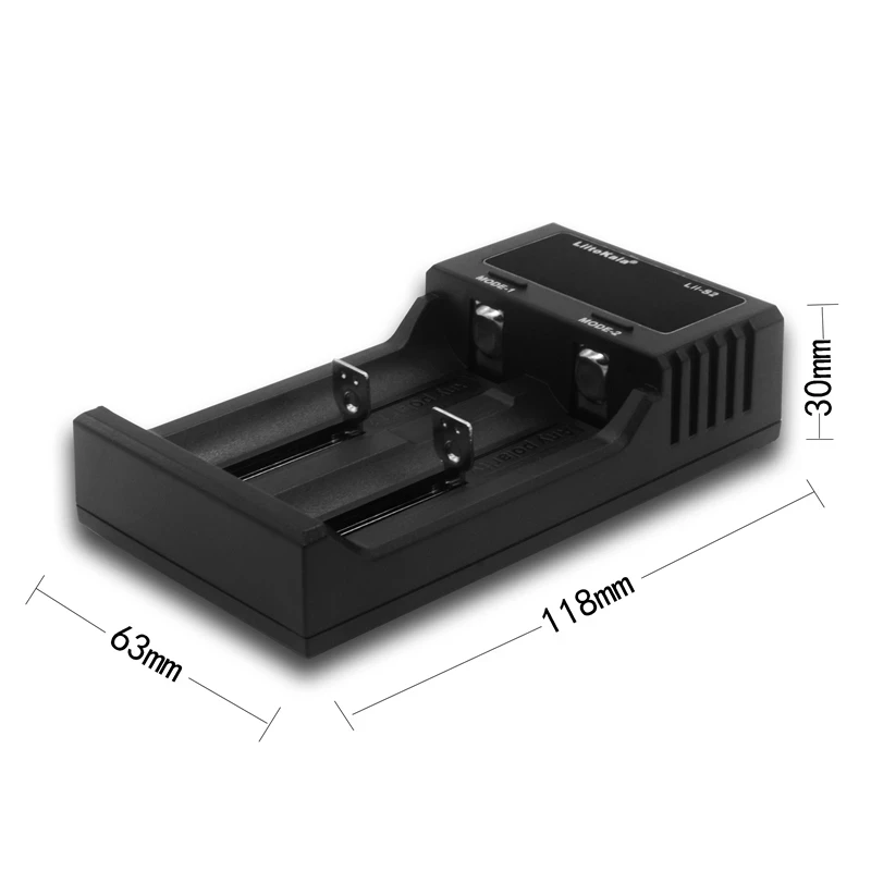 

Liitokala Lii-S2 Double slot 18650 Battery Charger 1.2V 3.7V 3.2V AA/AAA 26650 21700 NiMH li-ion battery Smart Charger