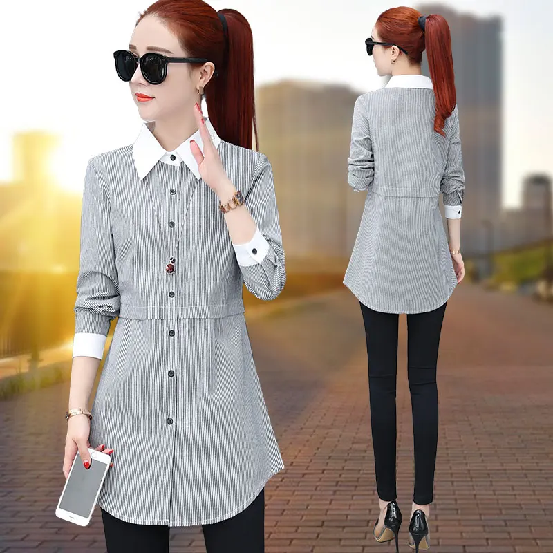 Новинка лета 2021 женская блузка и рубашки однотонная хлопковая Офисная Женская