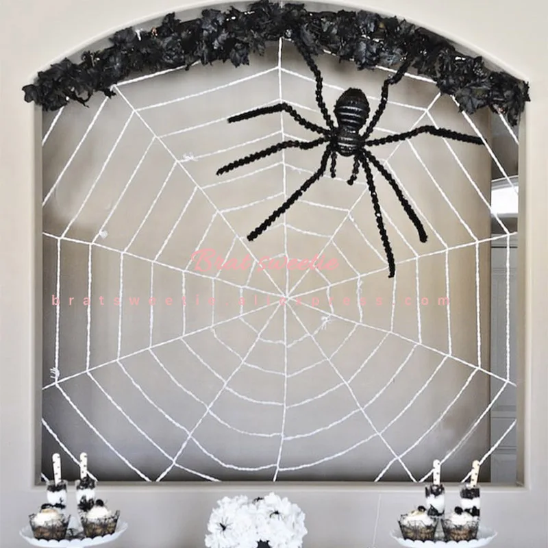 Хэллоуин бумажные тарелки и стаканы Одноразовые трубочки набор посуды Паучья