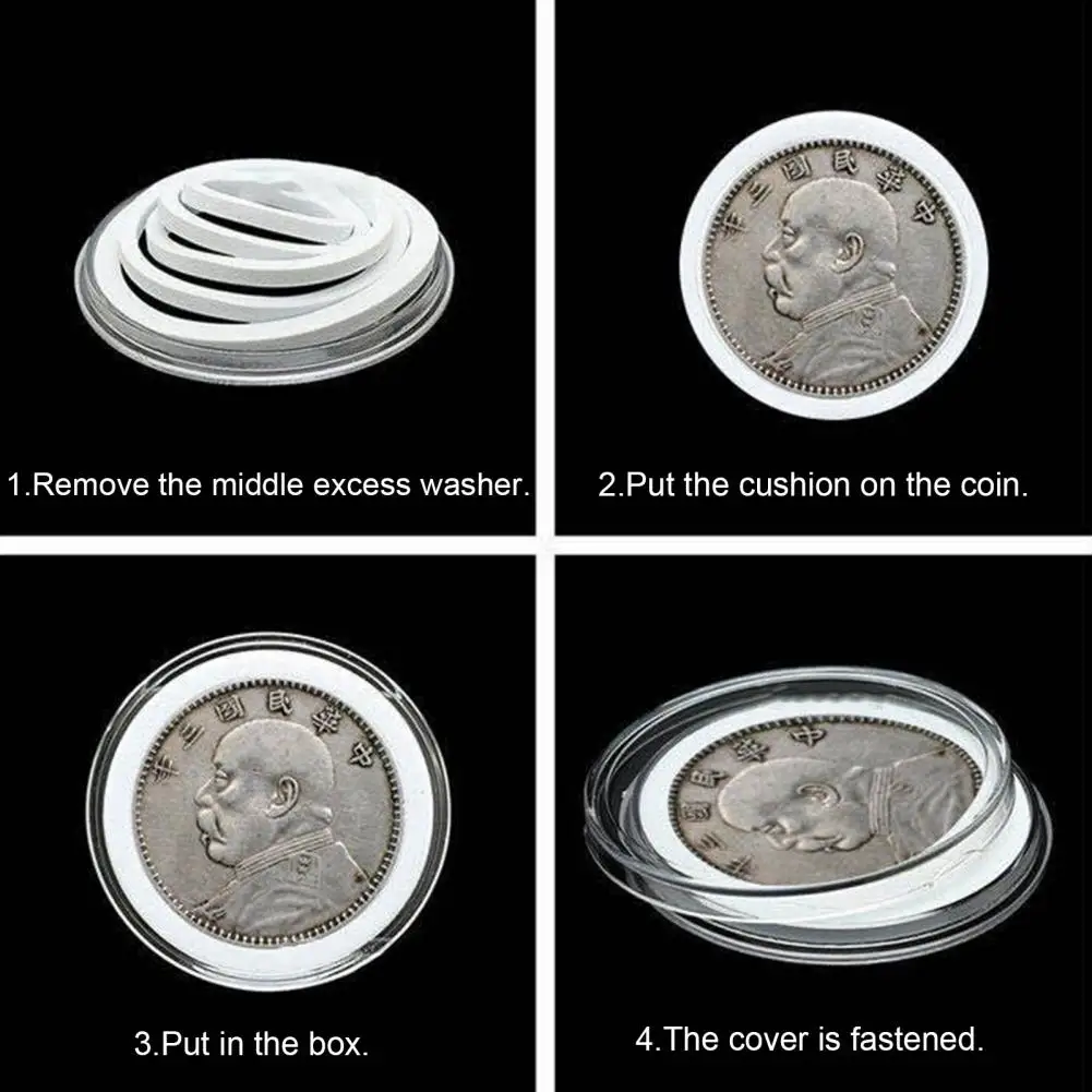 20 шт./компл. пыленепроницаемые коробки для хранения монет прочная акриловая