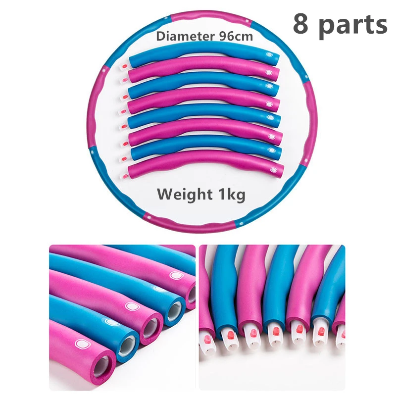 

8 Part Removable Sport Hoop Woman Slimming Fitness Equipment Weight Loss Thin Waist Abdominal Exerciser Gym Training Ring Circle