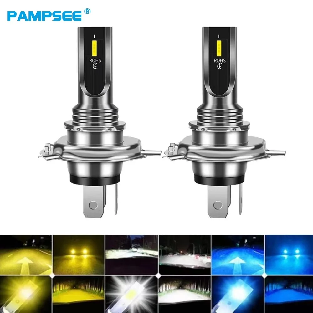 2Pcs H4 H7 H11 H8 H9 9006 HB4 H1 9005 HB3 Mini Car Headlight Bulbs LED Lamp with 1860 Chip 16000LM Auto Fog Lights 6000K 3000K - купить по