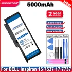 Аккумулятор LOSONCOER 5000 мА  ч 062VNH G4YJM T2T3J 4ICP56790 F7HVR для ноутбука DELL, для Inspiron 15 7537 17 7737