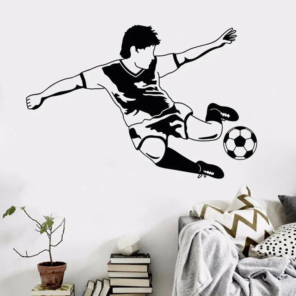 

Football Player Wall Stickers ForBoy Room Vinyl Wall Sticker Wall Sticker Sport Mural Home Wall Decals Removable FN-68
