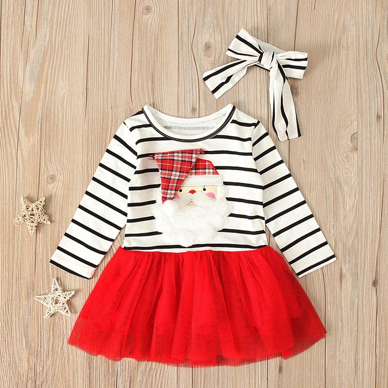 2019 New Year Girls Christmas Dress Baby Winter Snowman Holiday Children Clothing Party Kids Santa Claus Costume Gift 1-5 Years | Детская