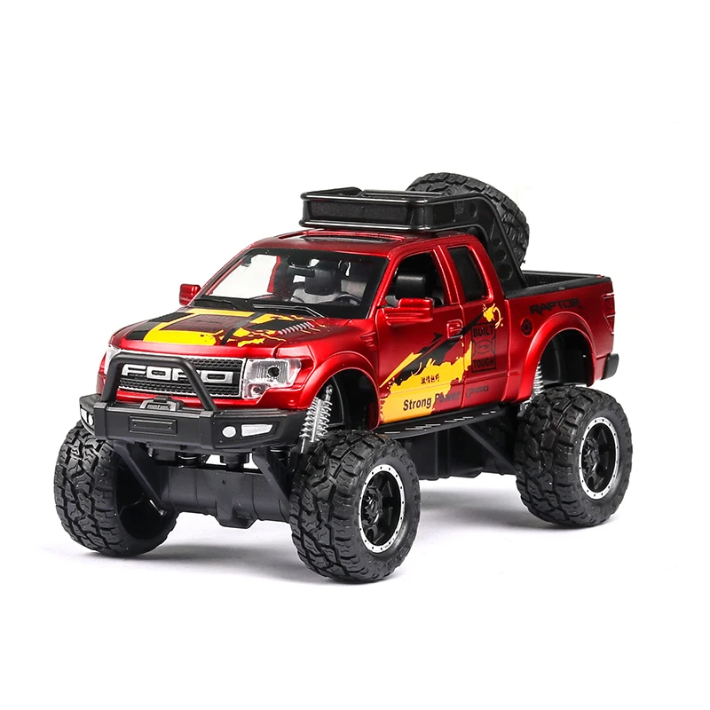 No Original Box 1:32, Ford Raptor F150, пикап, сплав, модель автомобиля, оттягивается, литая под давлением, Игрушечная машина, модель автомобиля, подарок, игрушки для детей, день рождения - Цвет: No Original Box