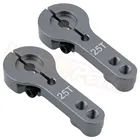 2 шт. CNC сплав алюминиевый сервопривод 25T для 18 110 масштабные радиоуправляемые модели автомобиля Робот Лодка Самолет рулевой рычаг осевой Savox сервоприводы и т. Д.