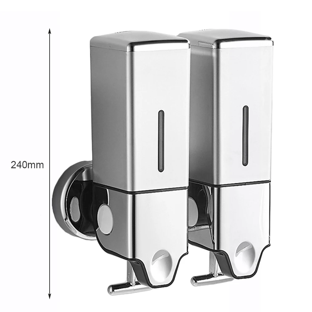

1000ml Dual Bottle Liquid Soap Dispenser Wall Mount Shampoo Shower Gel Container You can use it to store body lotions, shampoos