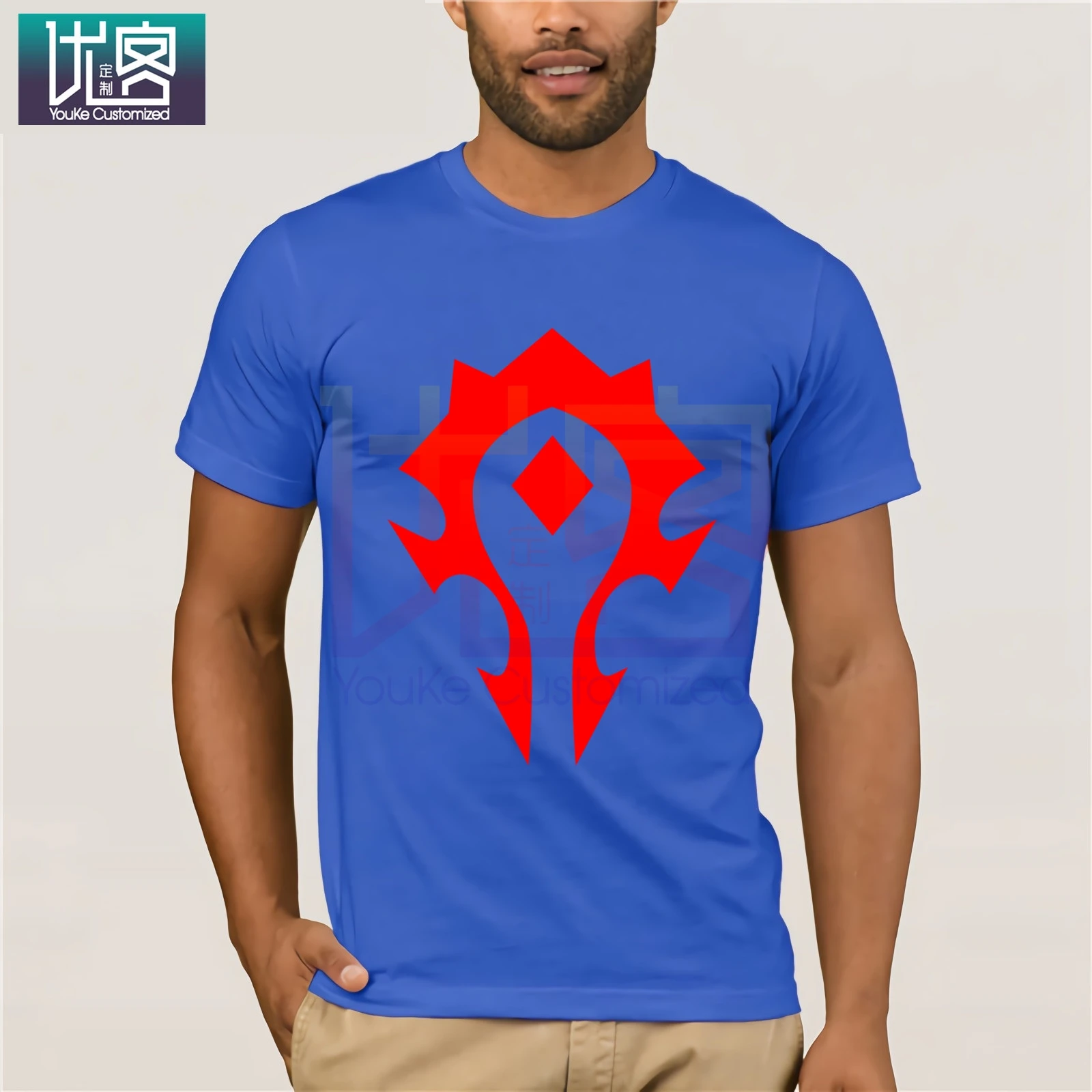 World Of Warcraft T-shirt Orda Logo Symbool Amazing Short Sleeve Unique Clothes Popular T-Shirt Crewneck 100% Cotton Tees | Мужская