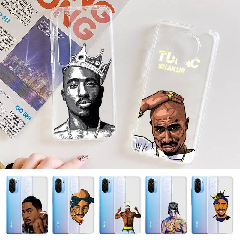 

Rapper 2pac singer Tupac Phone Case For Xiaomi 10t pro 11 Note10lite Redmi 5plus 7A 8 K20pro 9A Note 9 Pro Max s 10