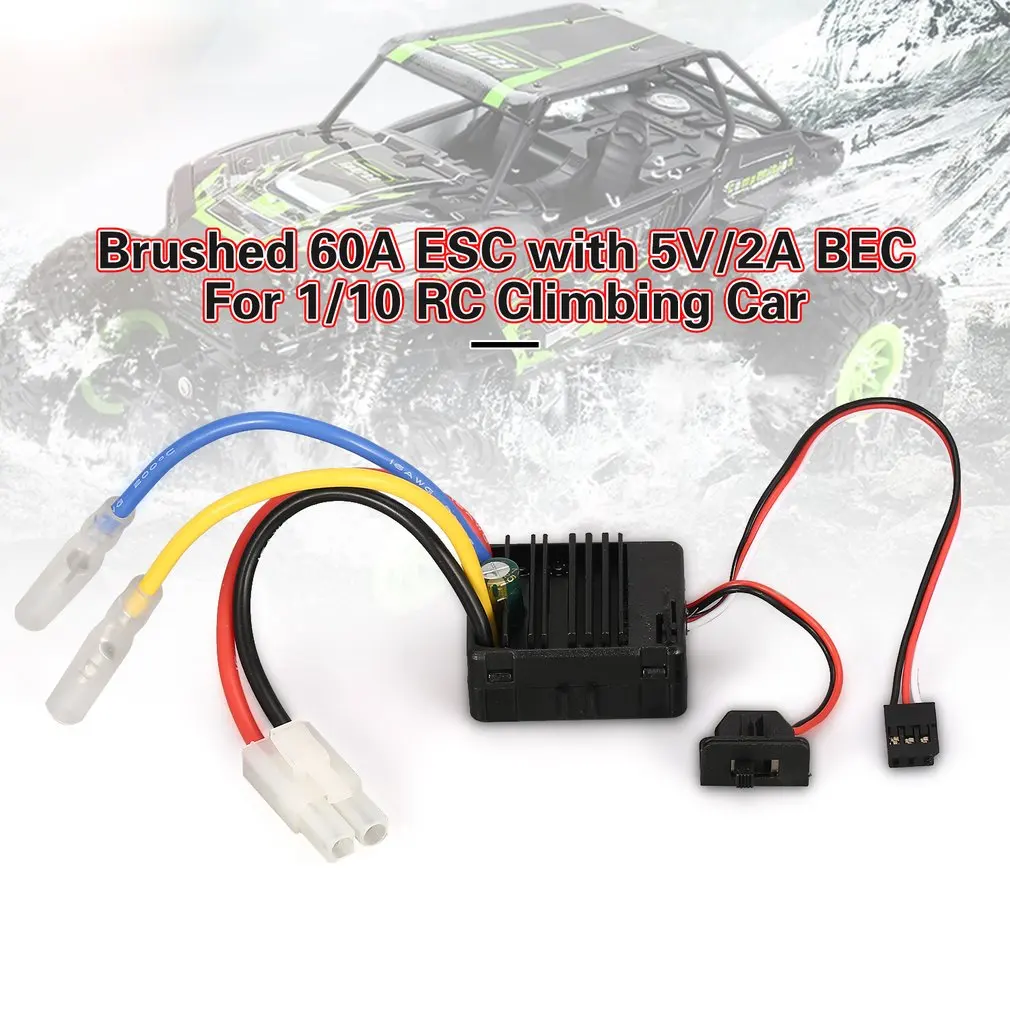 Двигатель матовый Surpass Hobby 540 13T/21T/35T/45T с 60A ESC 5V/2A BEC для радиоуправляемого
