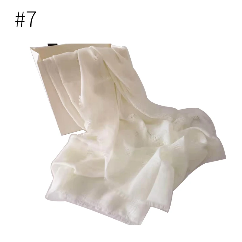 Number 7 color Fashion solid color scarf viscose scarf piercing plaid shawl plain scarves maxi hijab muslim head hijabs wrap muffler 10pcs/lot - Color: Number 7 color