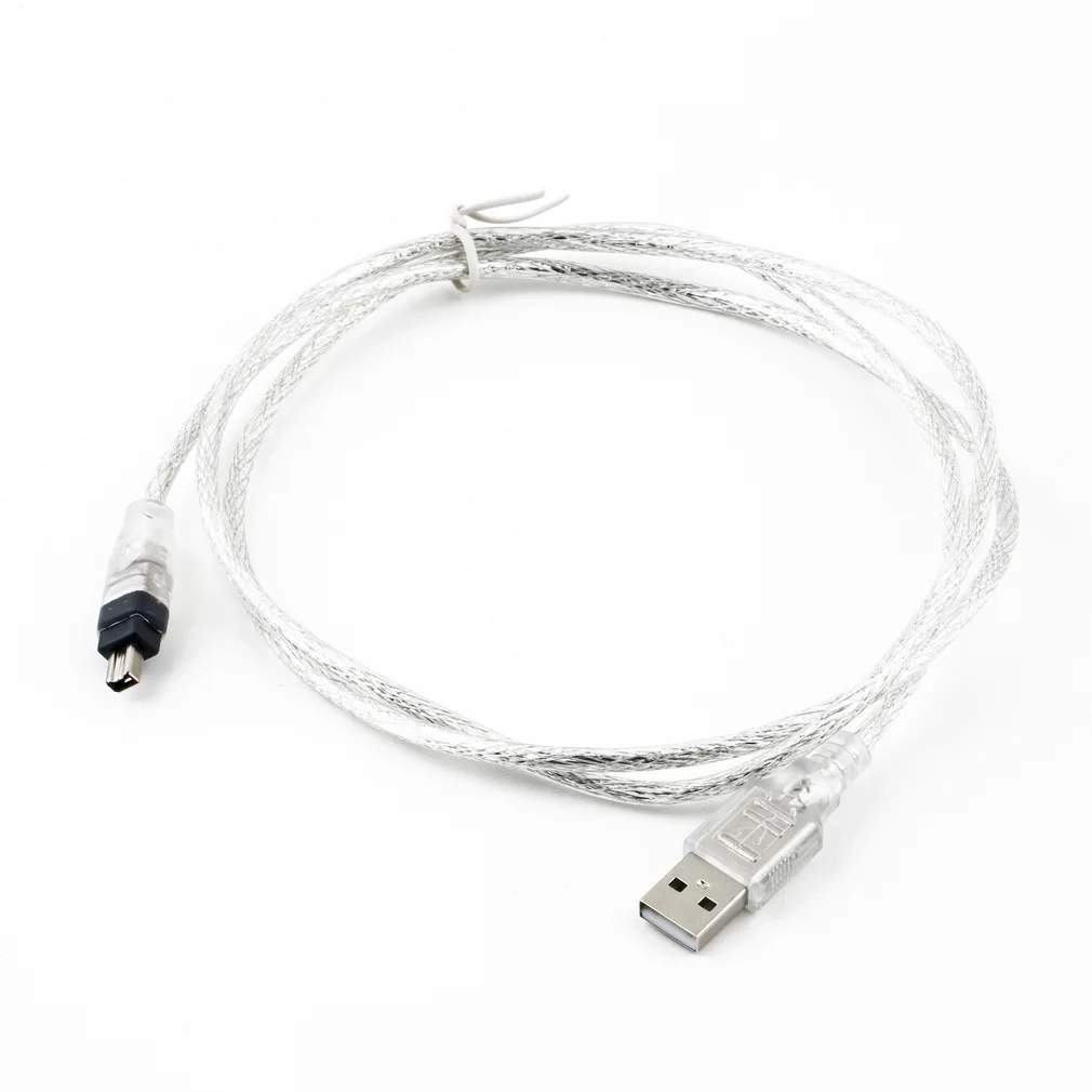 

1.2M USB 2.0 Male To Firewire IEEE 1394 4 Pin Male Ilink Adapter Cable Male To Male Cable Light White Flexible Cable