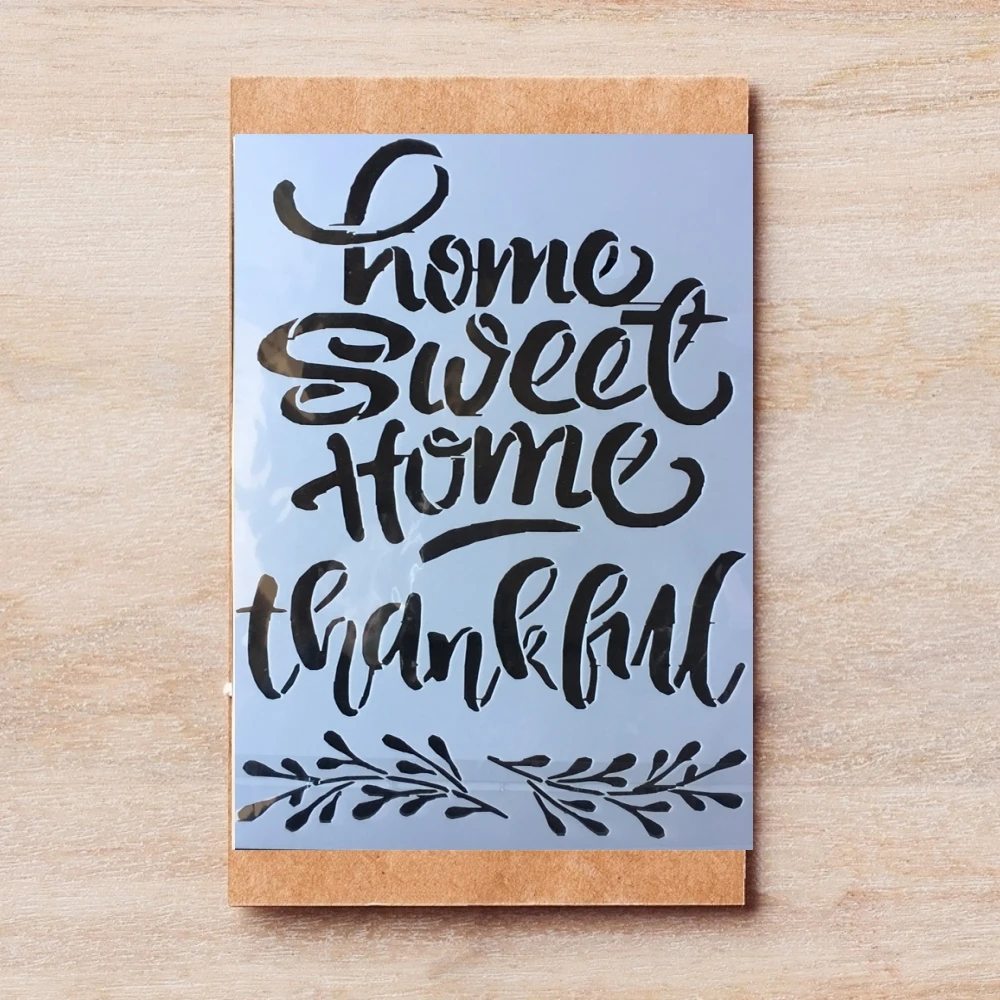 Милые домашние слова сделай сам 26*18 см слоистые трафареты картина раскраска для