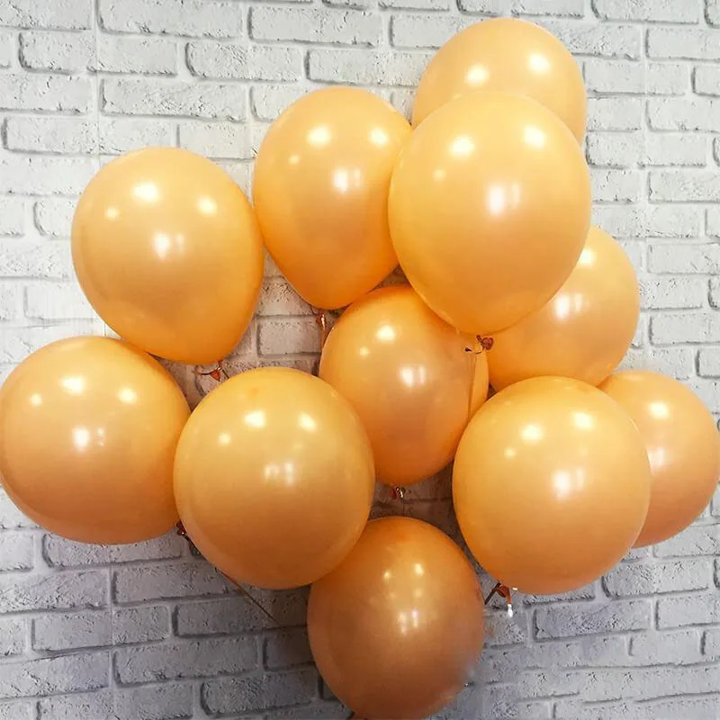 

10inch Thick Skin Peach Cocoa Latex Balloons Birthday Party Decor Air Helium Globos Baby Shower Children's Party Valentines Ball
