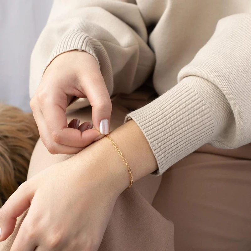 Позолоченный Браслет-цепочка ювелирные изделия ручной работы подвески в стиле