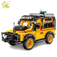 huiqibao 1053pcs off road vehicle technical building blocks pull back car truck brick set creative city children toys for boy