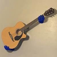 2pcs creative hands shape guitar hanger home decor wall mounted storage non slip holder stand for acoustic ukulele violin bass