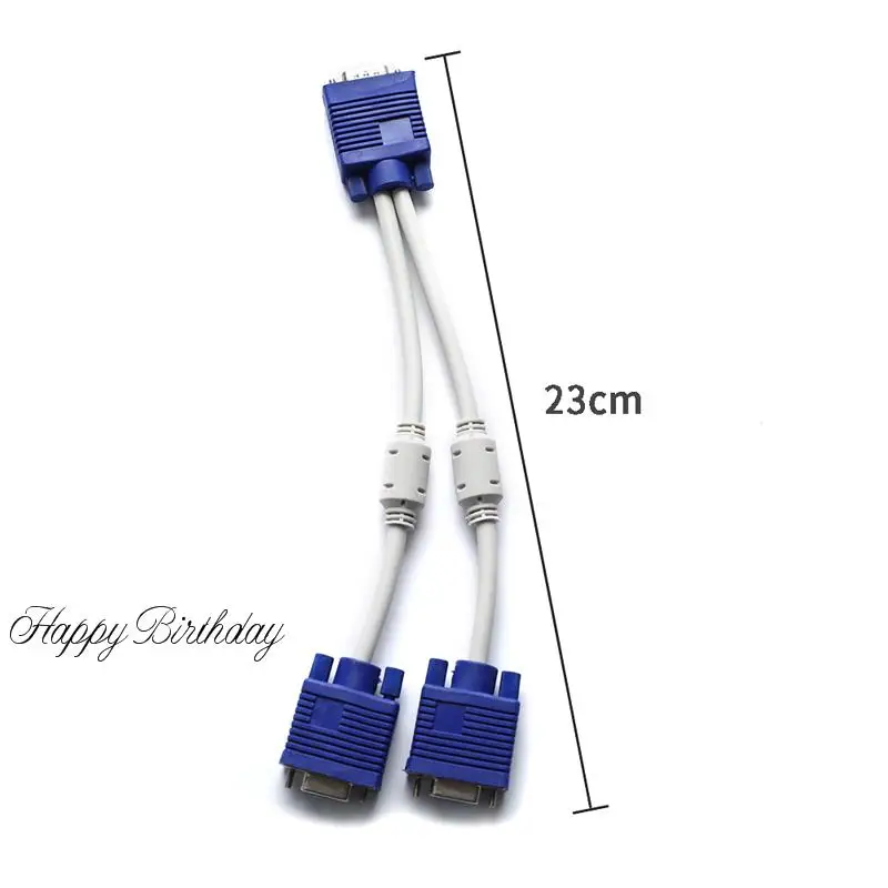 RGB VGA SVGA Male к 2 two HDB15 Female разветвитель адаптер удлинитель | Компьютеры и офис
