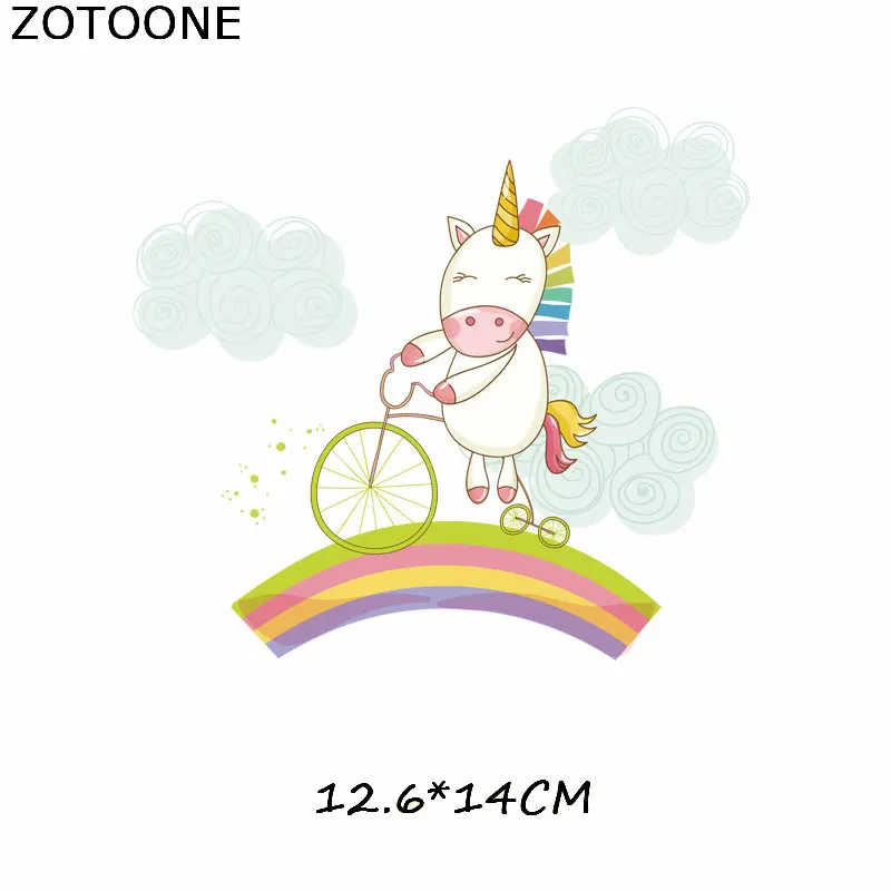 ZT0437 ZOTOONE мультфильм животных набор патчей железа на передачи Единорог панда кошка нашивки с совой для детской одежды Аппликации, наклейки на одежду - Цвет: ZT0437