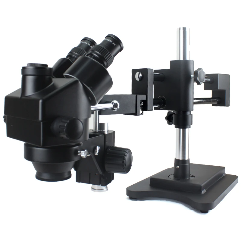 

38MP Camera Microscope Simul Focal trinocular Stereo Microscope 3.5X 7X 45X 90X Double Boom Stand Zoom For Industrial PCB Repair