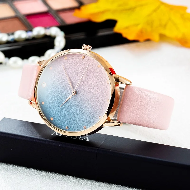 

Luxury Women Watches Fashion No-scale Glass Mirror Bracelet Circular Analog Quartz Wristwatches Ladies Watch relogio feminino