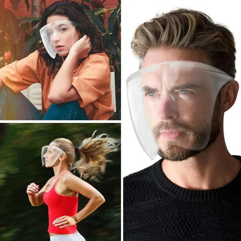 1 ПК полная защита лица прозрачный Пластик Безопасность маска предотвращает