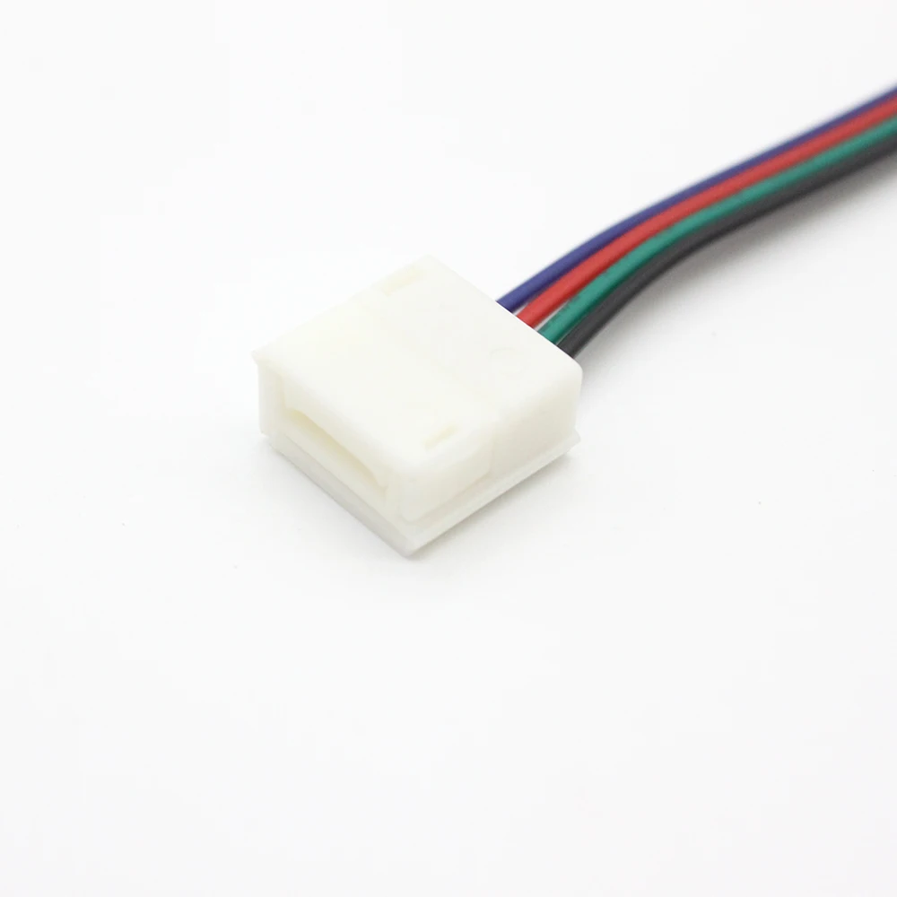 

5pcs 10mm 4pin Double Head Connector Led Strip SMD 5050 RGB Color Connector For Waterproof led strip light No need welding