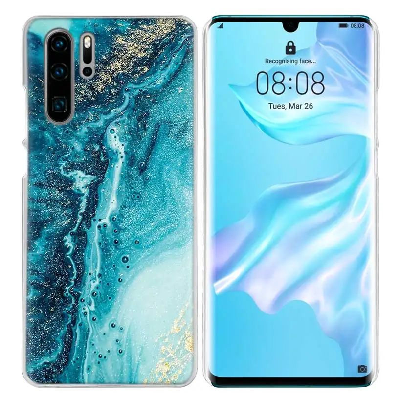 06 Жесткий чехол для huawei P30 P20 P10 mate 30 20 10 Nova 5 5i Pro Lite P Smart Z Plus волны океана воды света рефракцио - Цвет: 06