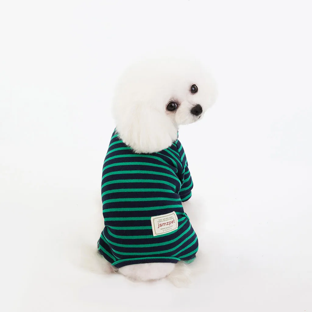 Pet Winter Stripe Color Bottoming Dog Costumes Cat Clothes Vest Shirt Household Family Home Accessories Dropshipping New | Дом и сад