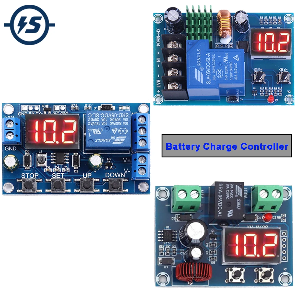 

12V 24V 48V 10A Lithium Battery Charge Discharge Controller Undervoltage Protect LED Display Low Voltage Auto Disconnect Cut Off