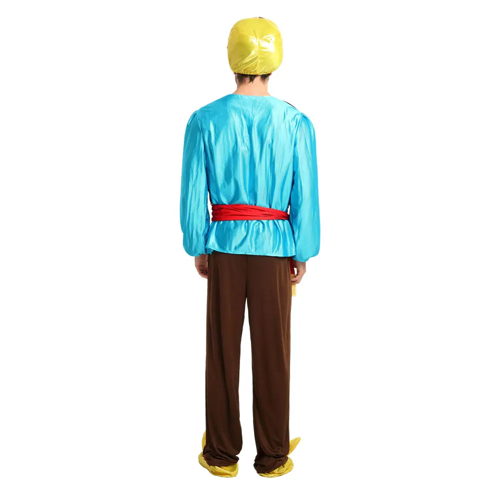 

Umorden Fantasia Party Carnival Halloween Costumes Adult Men Arab Prince Aladdin Costume Hinduism Indian Cosplay Disfraz