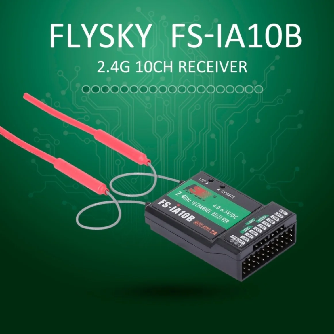 Высокое качество Flysky FS-iA10B приемник 2 4 г 10CH для FS-i6 FS-i6S FS-i10 передатчик RC Запчасти