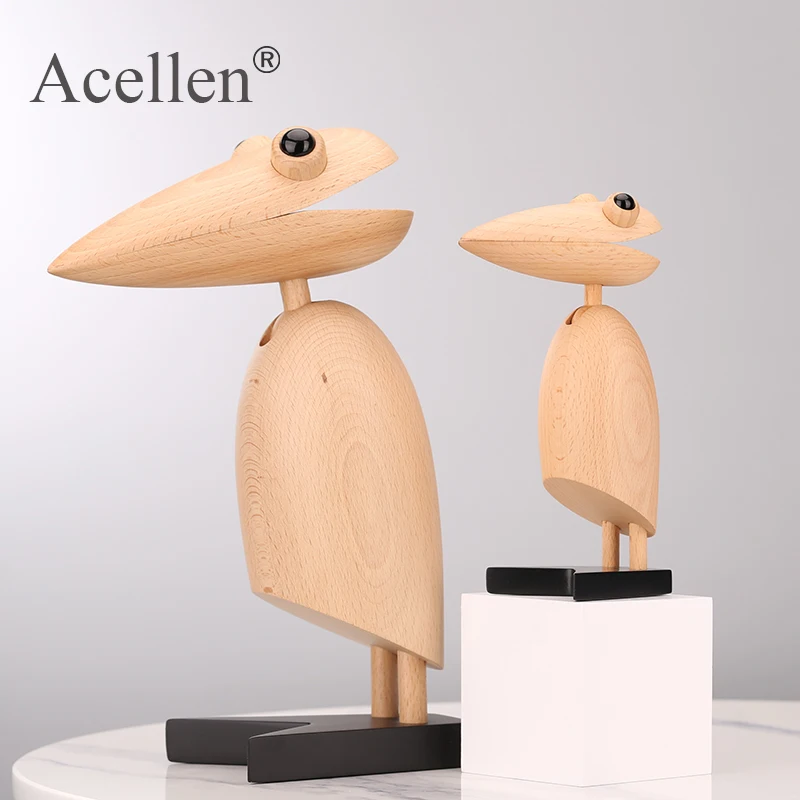 Деревянная фигурка ручной работы зажим птица дятл детская комната спальня