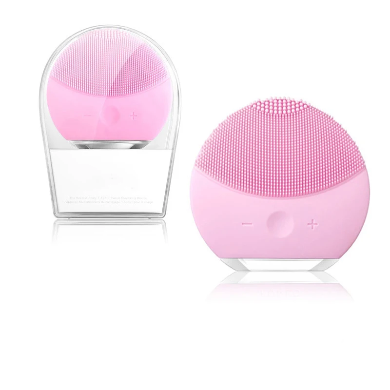 Ультразвуковой силиконовый электрическая щетка для чистки лица звуковой