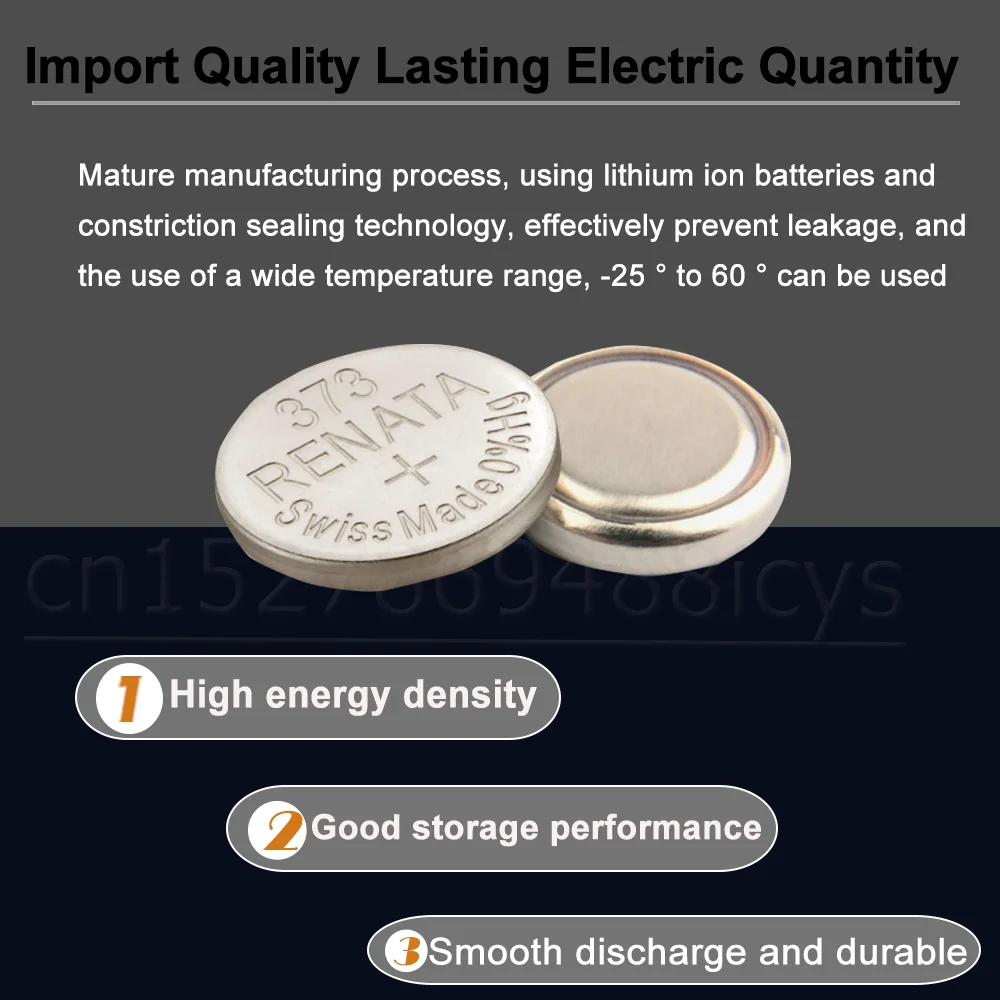 10 шт. Оригинальный RENATA 373 SR916SW 1 55 в оксид серебра часы батарея долговечная сделано