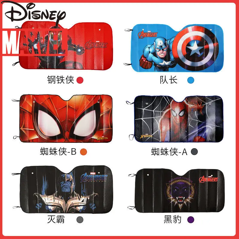 

Disney Marvel Spiderman Captain America Car Sun Visor Sunscreen Heat Insulation Sunshade Light Curtain Car Decorations