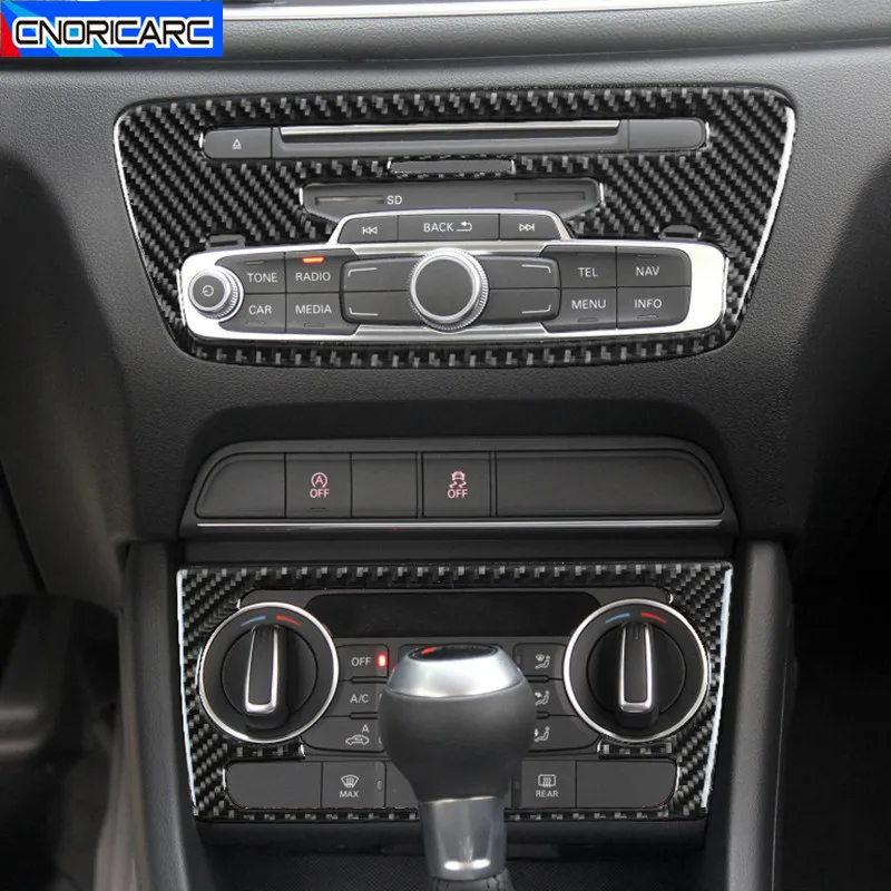 

Carbon Fiber Car Center Console Air Conditioning CD Panel Decoration Sticker Trim For Audi Q3 2013-2018 Interior Moulding