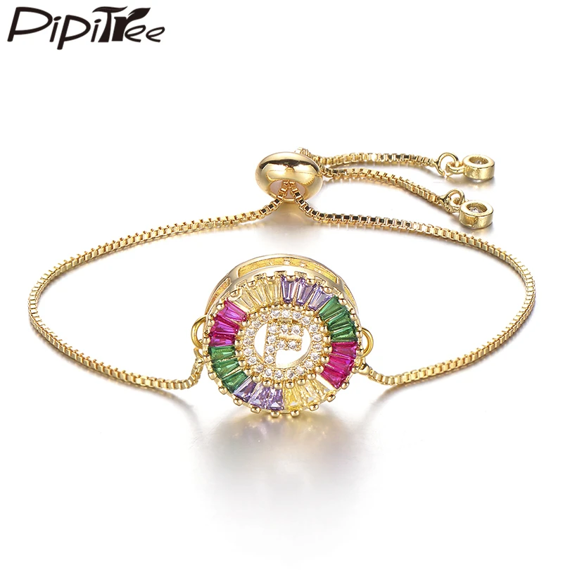 Pipitree Мульти Кубический Цирконий 26 Алфавит Женская фотозвеньевая деталь