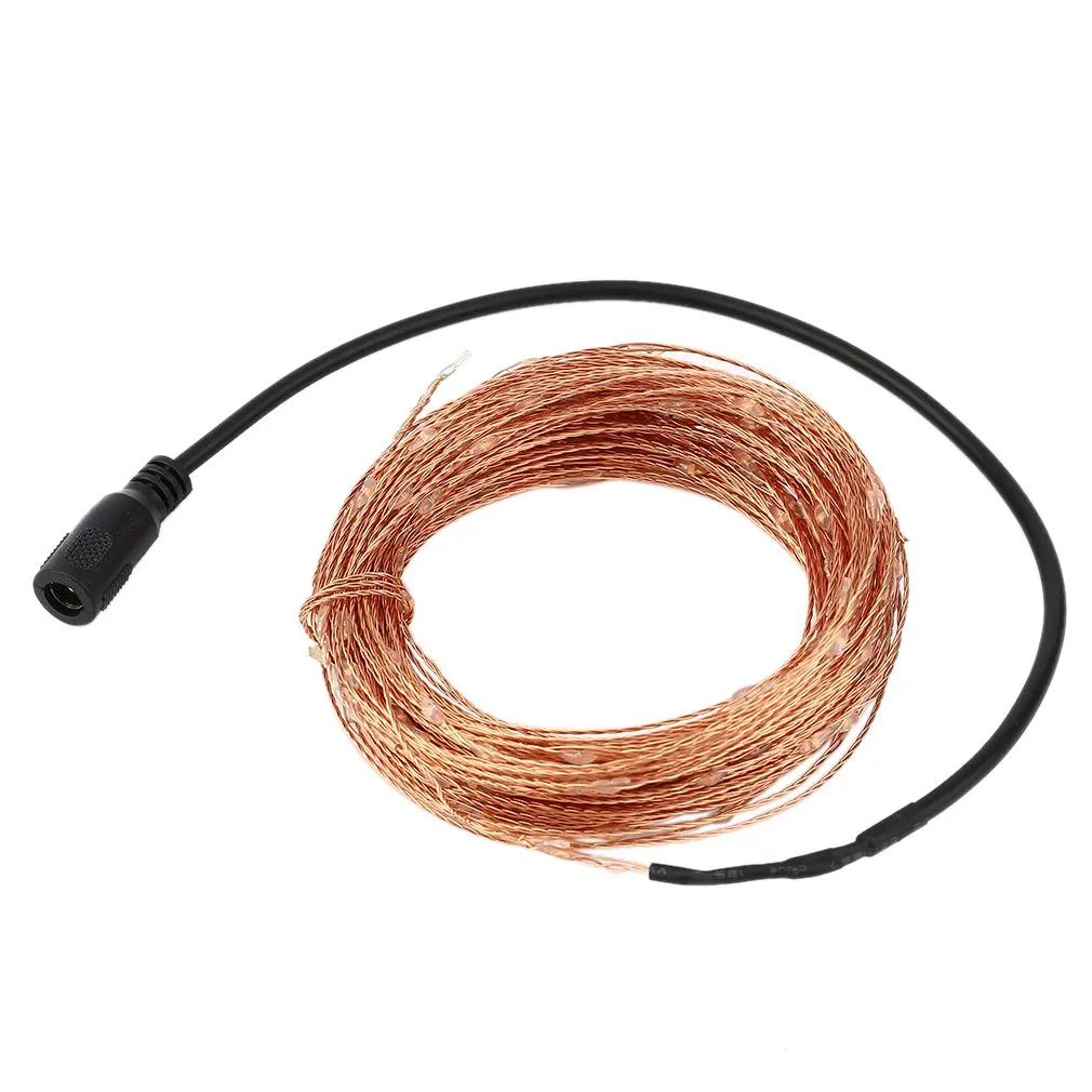 20 м 200 светодиодный Светодиодный светильник из медной проволоки гирлянда 12 В