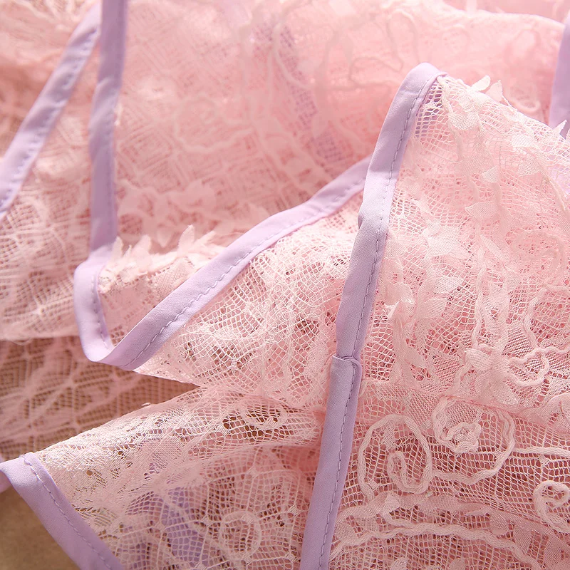 

Designer Fashion Summer New Women'S Lace Embroidery Cascading Ruffles V-Neck Sexy Party Casual Vintage Elegant Dress