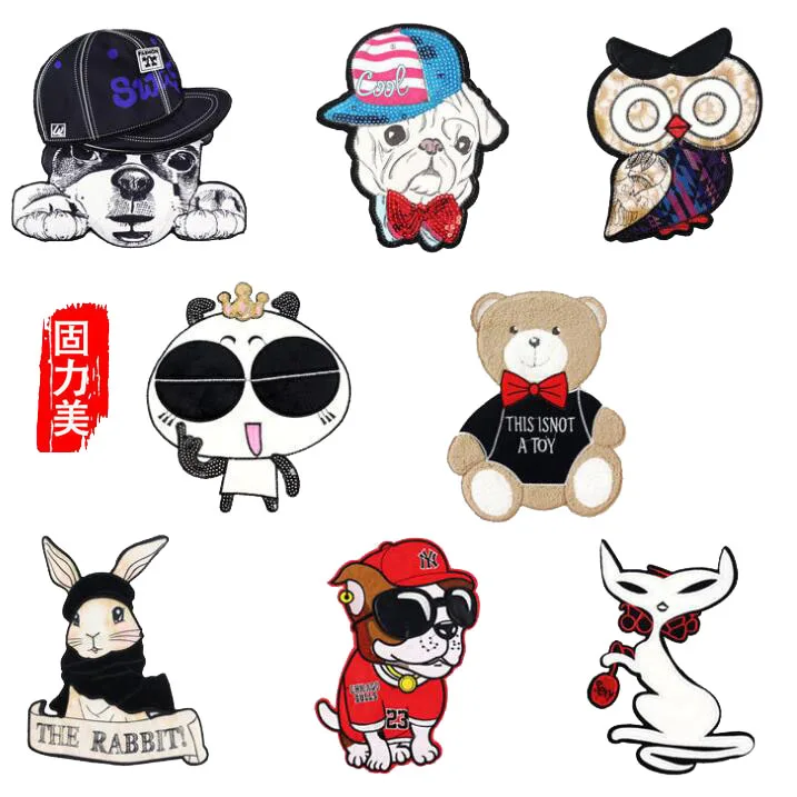 1 шт. полотенце с вышивкой в виде мультяшных животных панды собаки медведя