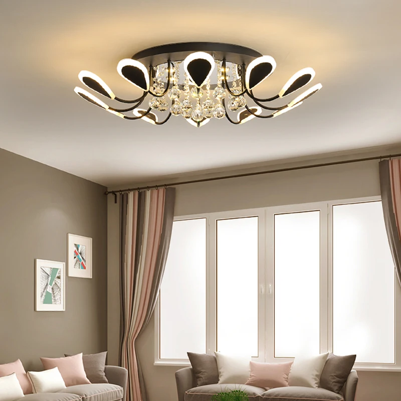 Роскошные хрустальные люстры светодиодная лампа для гостиной спальни кабинета