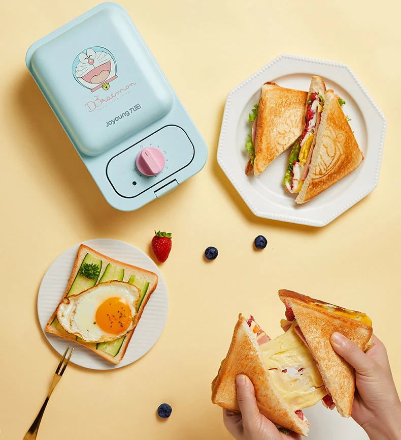 220V Joyoung Portable Mini Electric Waffle Maker Non-stick Household Timing Sandwich Bread Baker Machine Breakfast Machine enlarge